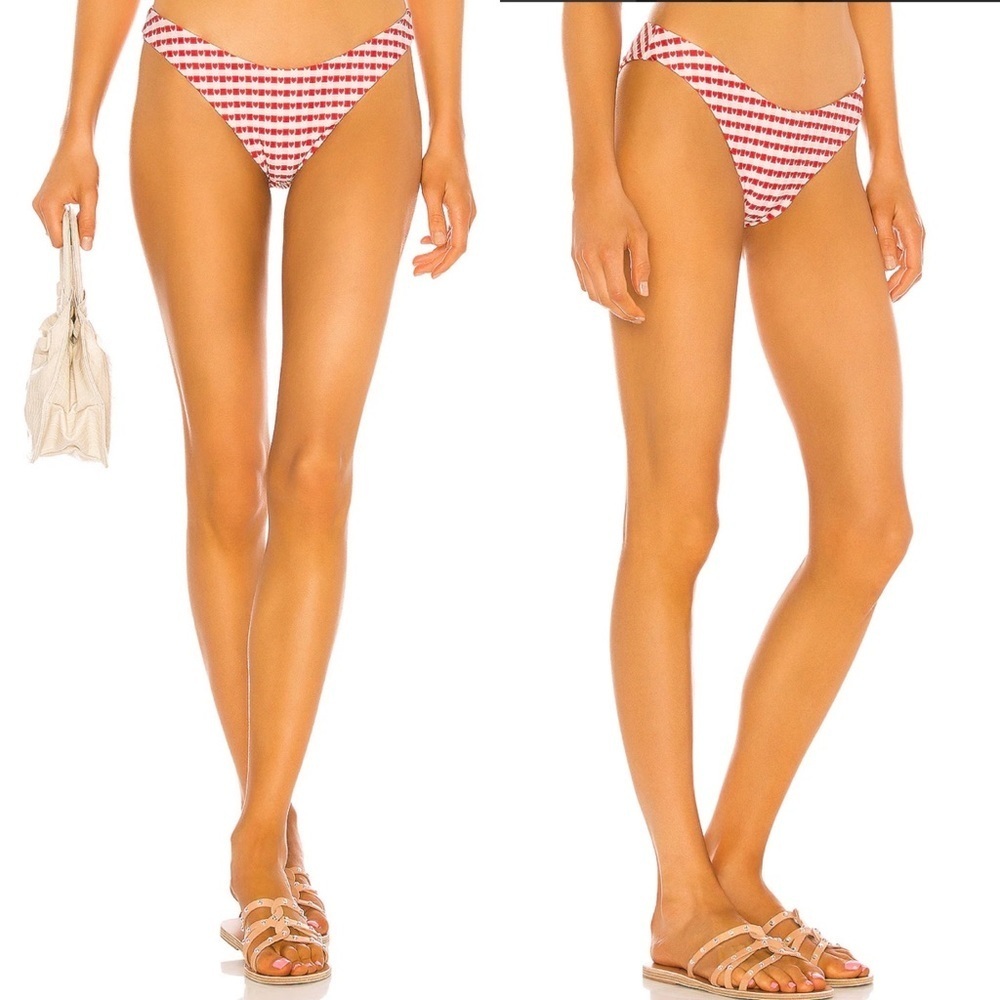 LPA Stella Bikini Bottom in Gingham Love